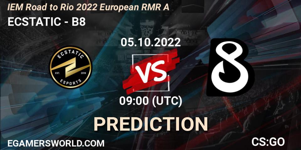 ECSTATIC vs B8: Betting TIp, Match Prediction. 05.10.22. CS2 (CS:GO), IEM Road to Rio 2022 European RMR A