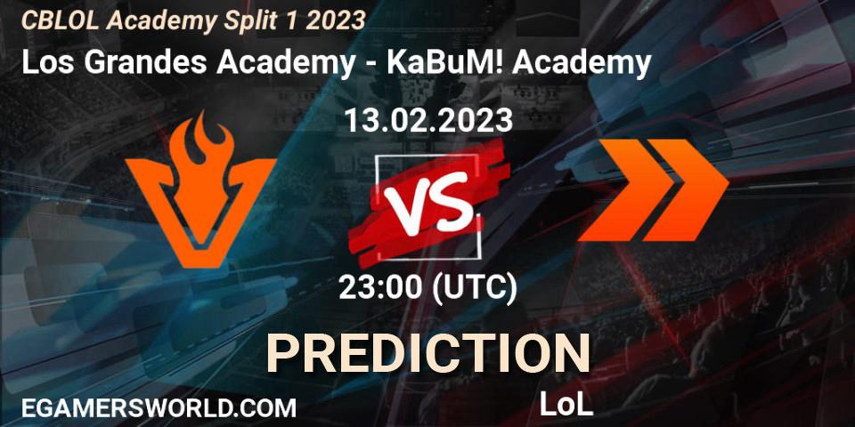 Los Grandes Academy vs KaBuM! Academy: Betting TIp, Match Prediction. 14.02.23. LoL, CBLOL Academy Split 1 2023