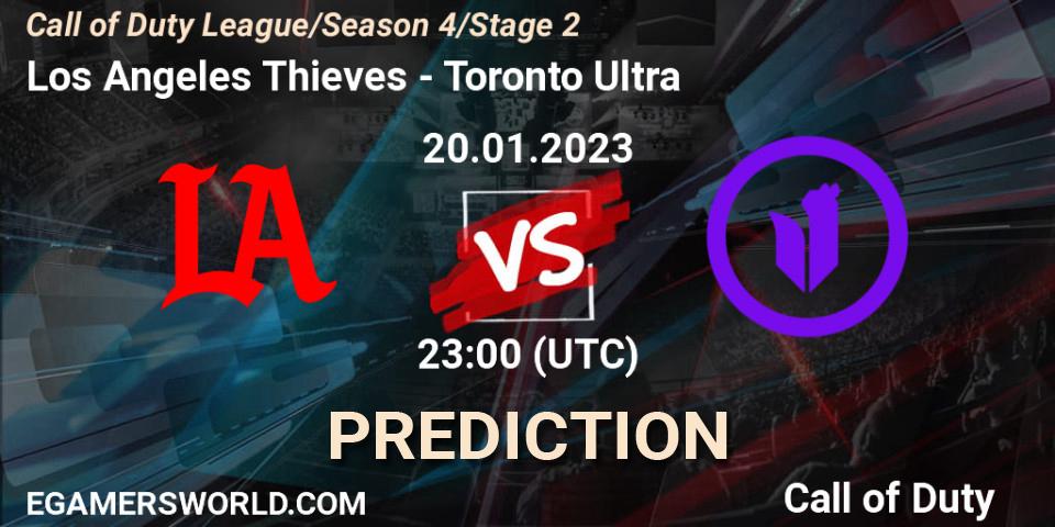 Los Angeles Thieves vs Toronto Ultra: Betting TIp, Match Prediction. 20.01.2023 at 23:00. Call of Duty, Call of Duty League 2023: Stage 2 Major Qualifiers