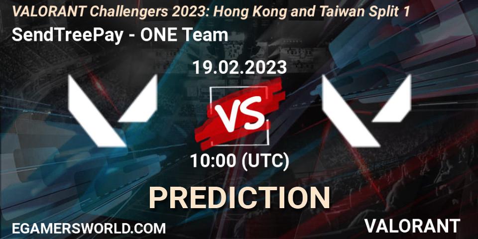 SendTreePay vs ONE Team: Betting TIp, Match Prediction. 19.02.23. VALORANT, VALORANT Challengers 2023: Hong Kong and Taiwan Split 1