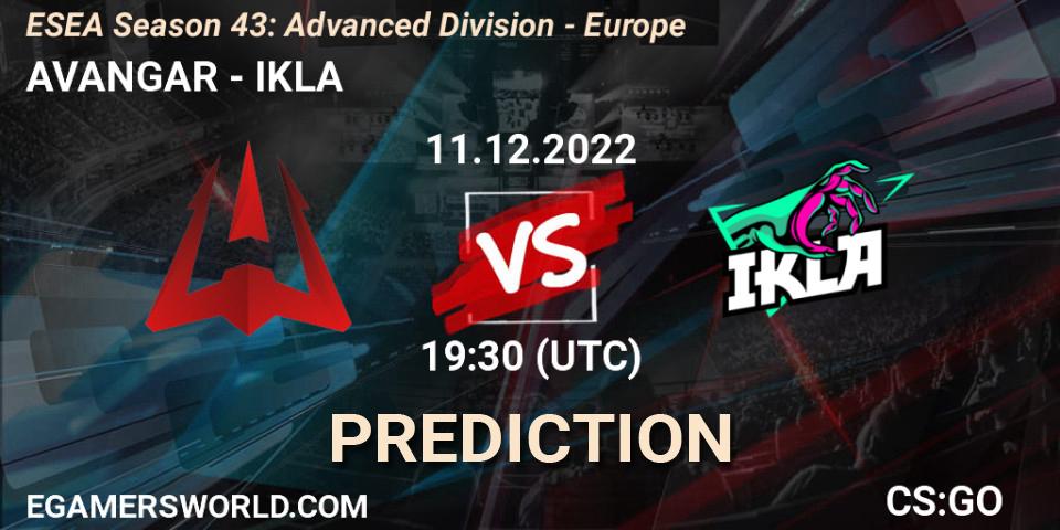 AVANGAR vs IKLA: Betting TIp, Match Prediction. 11.12.22. CS2 (CS:GO), ESEA Season 43: Advanced Division - Europe