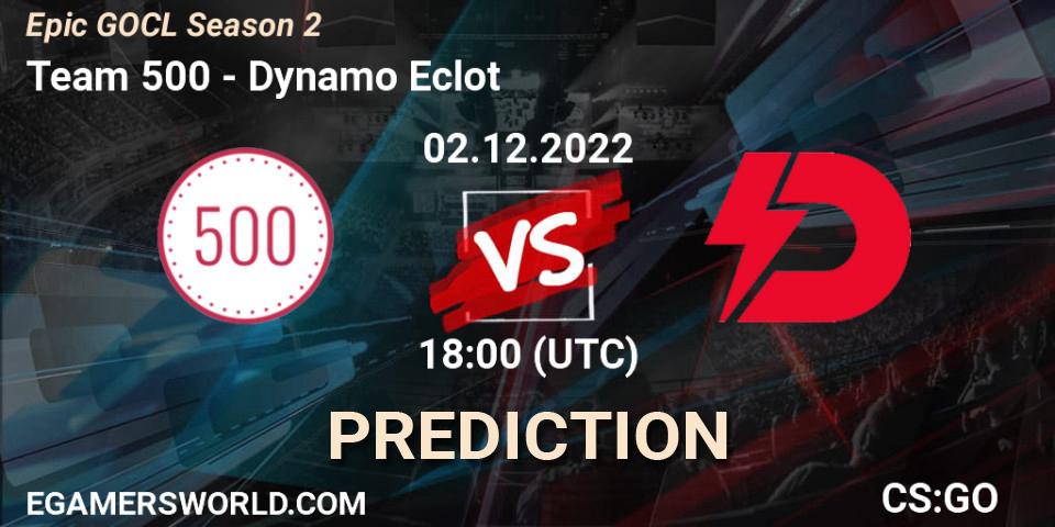 Team 500 vs Dynamo Eclot: Betting TIp, Match Prediction. 02.12.22. CS2 (CS:GO), Epic GOCL Season 2