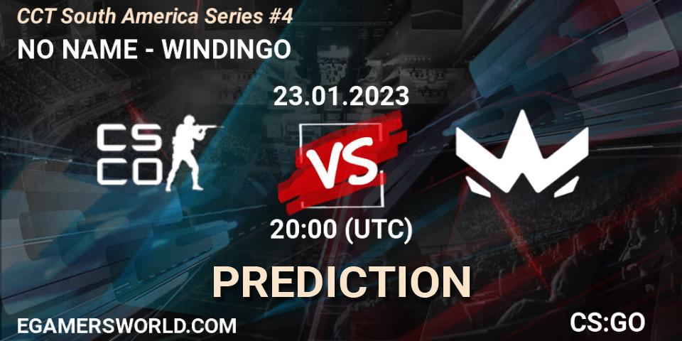 NO NAME vs WINDINGO: Betting TIp, Match Prediction. 23.01.2023 at 20:00. Counter-Strike (CS2), CCT South America Series #4