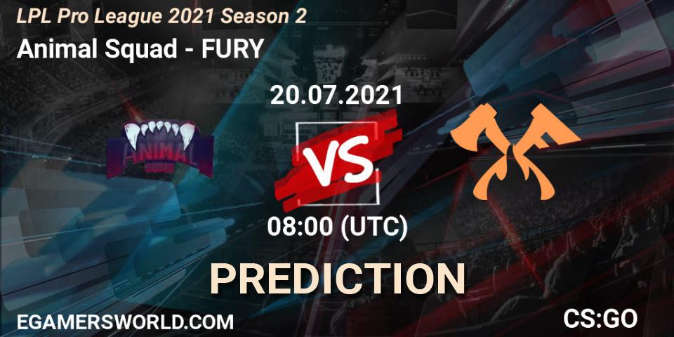 Animal Squad vs FURY: Betting TIp, Match Prediction. 20.07.21. CS2 (CS:GO), LPL Pro League 2021 Season 2