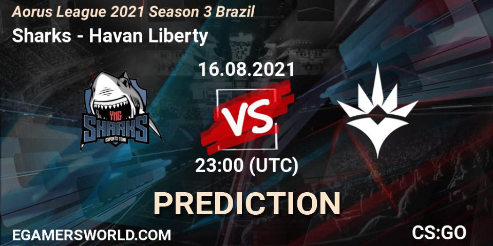 Sharks vs Havan Liberty: Betting TIp, Match Prediction. 16.08.21. CS2 (CS:GO), Aorus League 2021 Season 3 Brazil