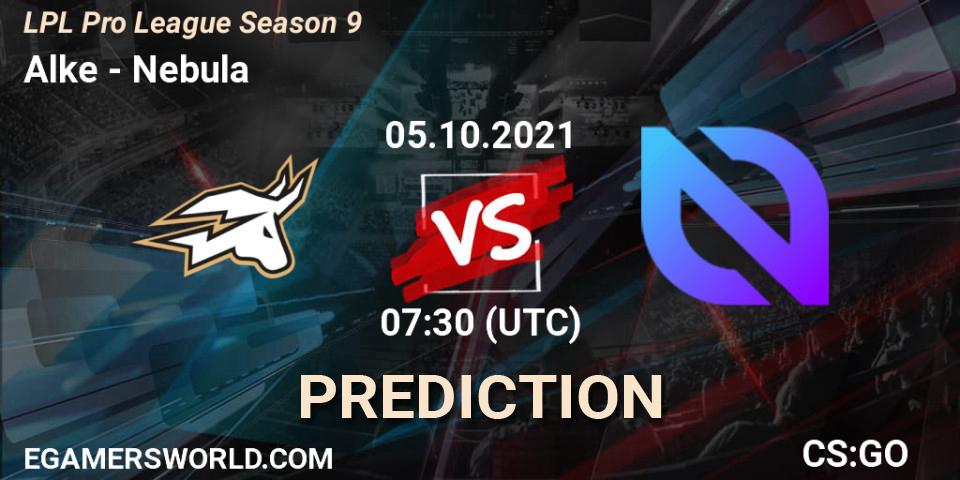 Alke vs Nebula: Betting TIp, Match Prediction. 05.10.2021 at 10:00. Counter-Strike (CS2), LPL Pro League 2021 Season 3