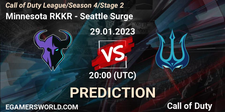 Minnesota RØKKR vs Seattle Surge: Betting TIp, Match Prediction. 29.01.2023 at 20:00. Call of Duty, Call of Duty League 2023: Stage 2 Major Qualifiers
