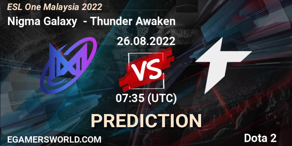 Nigma Galaxy vs Thunder Awaken: Betting TIp, Match Prediction. 26.08.22. Dota 2, ESL One Malaysia 2022