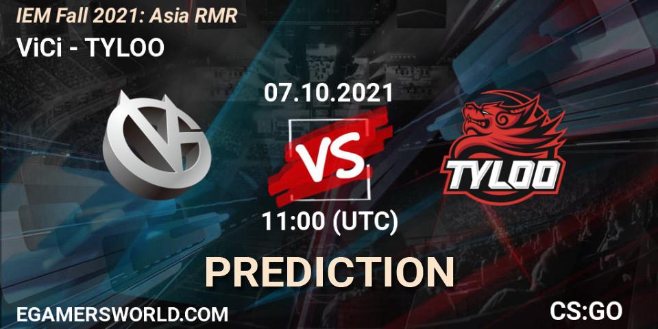 ViCi vs TYLOO: Betting TIp, Match Prediction. 07.10.21. CS2 (CS:GO), IEM Fall 2021: Asia RMR
