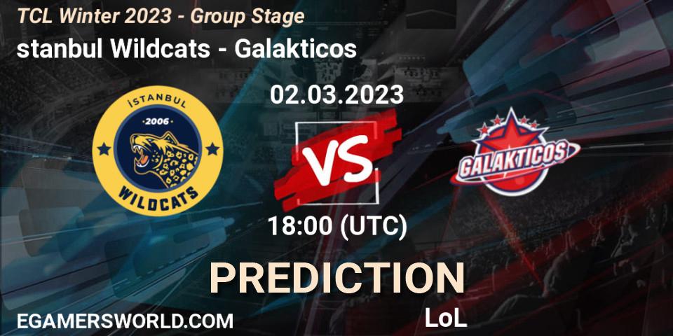 İstanbul Wildcats vs Galakticos: Betting TIp, Match Prediction. 09.03.2023 at 18:00. LoL, TCL Winter 2023 - Group Stage