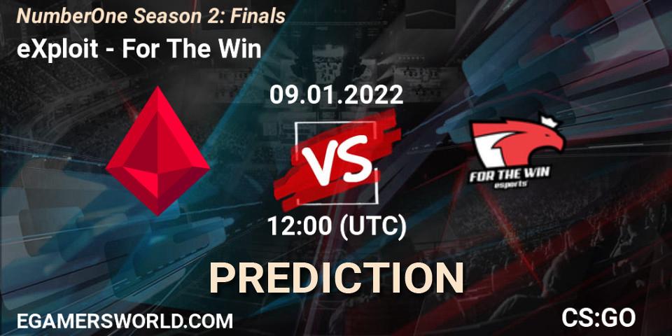 eXploit vs For The Win: Betting TIp, Match Prediction. 09.01.22. CS2 (CS:GO), NumberOne Season 2: Finals