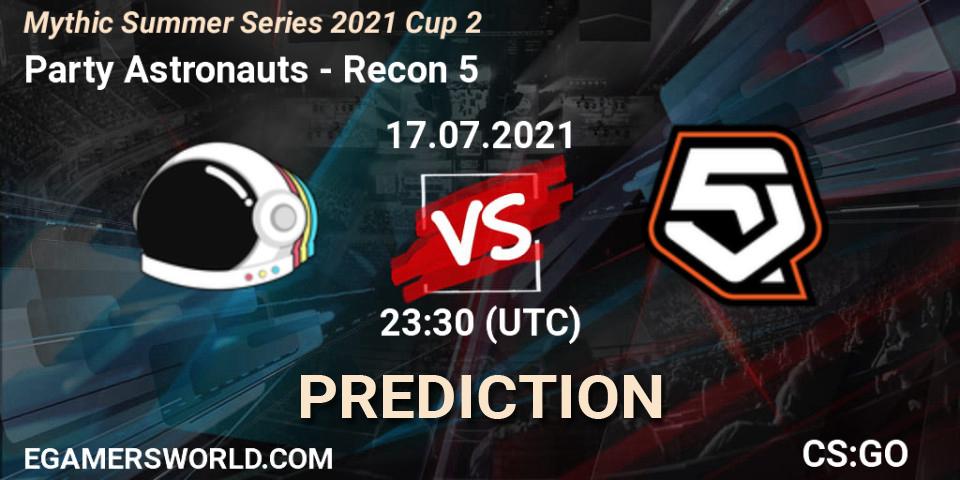 Party Astronauts vs Recon 5: Betting TIp, Match Prediction. 17.07.21. CS2 (CS:GO), Mythic Summer Series 2021 Cup 2