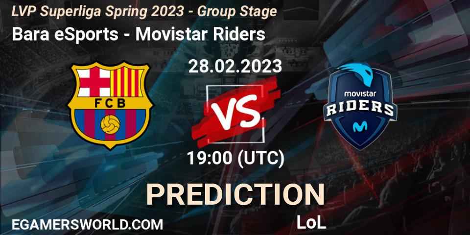 Barça eSports vs Movistar Riders: Betting TIp, Match Prediction. 28.02.2023 at 19:00. LoL, LVP Superliga Spring 2023 - Group Stage