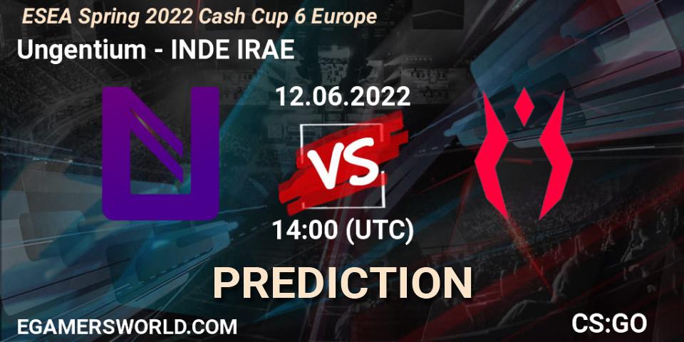 Ungentium vs INDE IRAE: Betting TIp, Match Prediction. 12.06.2022 at 14:10. Counter-Strike (CS2), ESEA Cash Cup: Europe - Spring 2022 #6