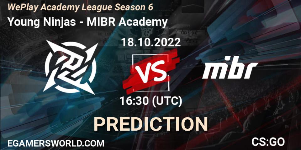Young Ninjas vs MIBR Academy: Betting TIp, Match Prediction. 18.10.2022 at 16:45. Counter-Strike (CS2), WePlay Academy League Season 6