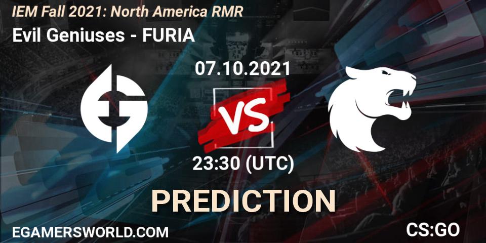Evil Geniuses vs FURIA: Betting TIp, Match Prediction. 07.10.21. CS2 (CS:GO), IEM Fall 2021: North America RMR