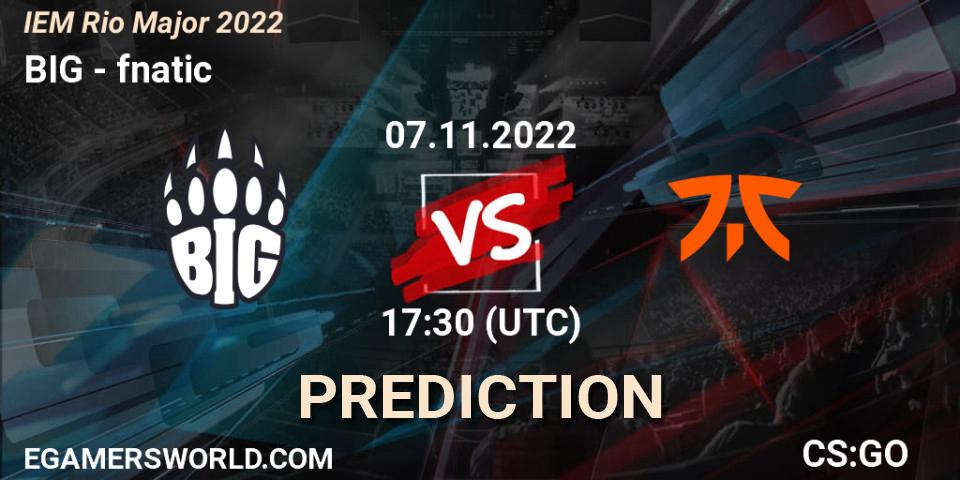 BIG vs fnatic: Betting TIp, Match Prediction. 07.11.22. CS2 (CS:GO), IEM Rio Major 2022