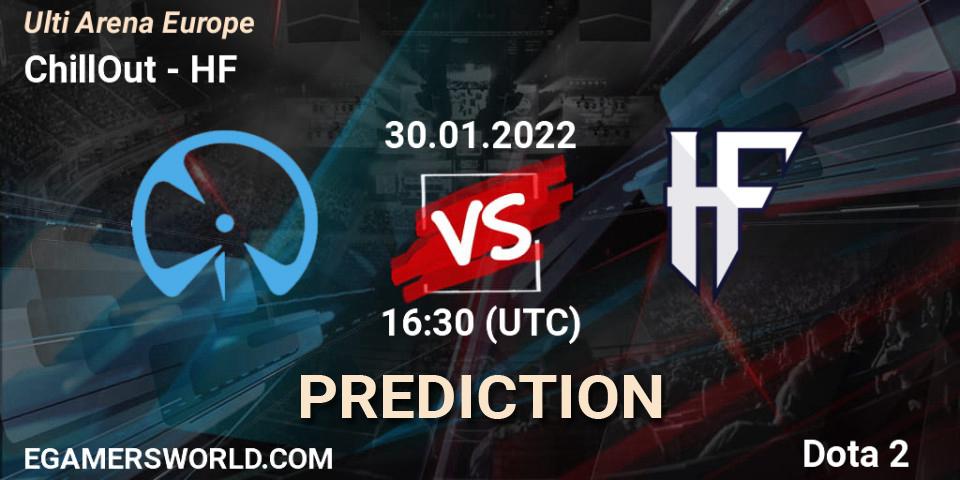 ChillOut vs HF: Betting TIp, Match Prediction. 30.01.2022 at 14:56. Dota 2, Ulti Arena Europe