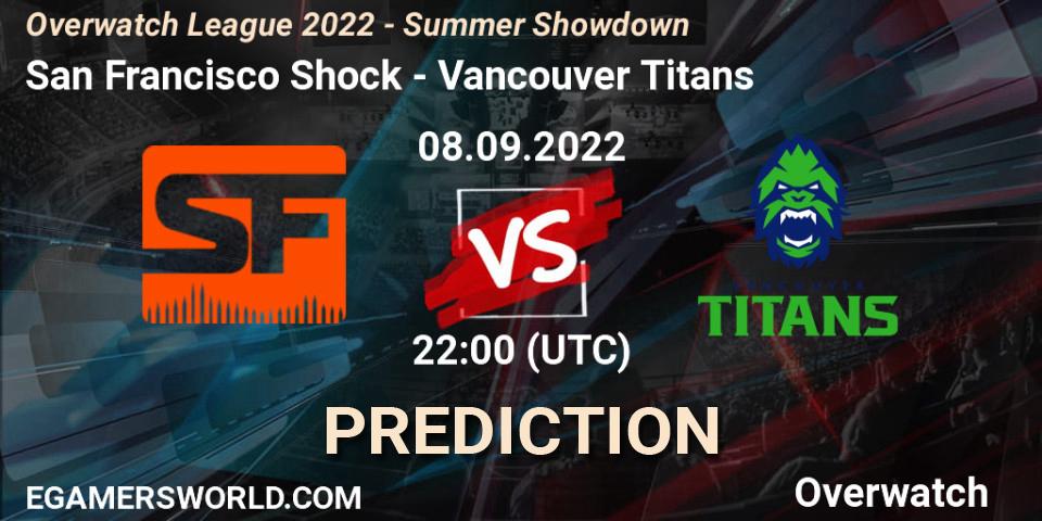 San Francisco Shock vs Vancouver Titans: Betting TIp, Match Prediction. 08.09.22. Overwatch, Overwatch League 2022 - Summer Showdown