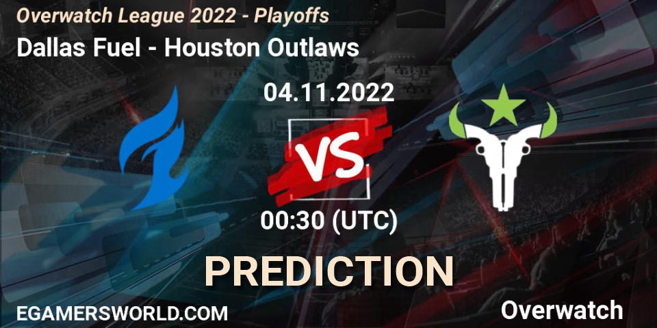 Dallas Fuel vs Houston Outlaws: Betting TIp, Match Prediction. 04.11.22. Overwatch, Overwatch League 2022 - Playoffs