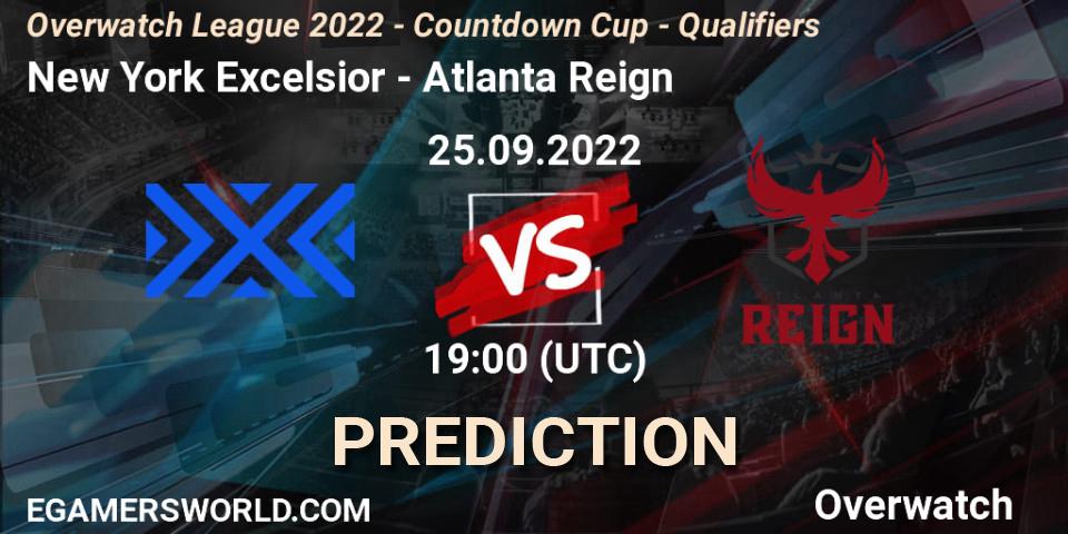 New York Excelsior vs Atlanta Reign: Betting TIp, Match Prediction. 25.09.22. Overwatch, Overwatch League 2022 - Countdown Cup - Qualifiers
