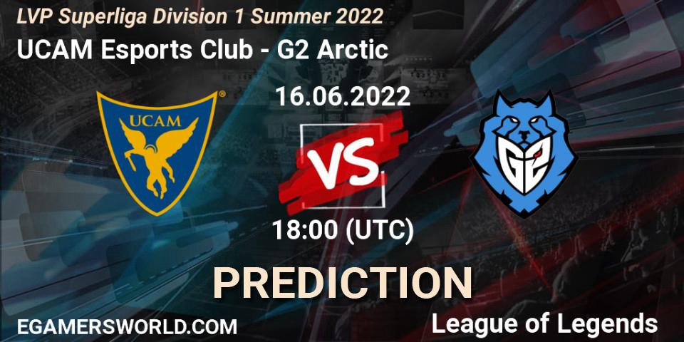 UCAM Esports Club vs G2 Arctic: Betting TIp, Match Prediction. 16.06.2022 at 18:00. LoL, LVP Superliga Division 1 Summer 2022