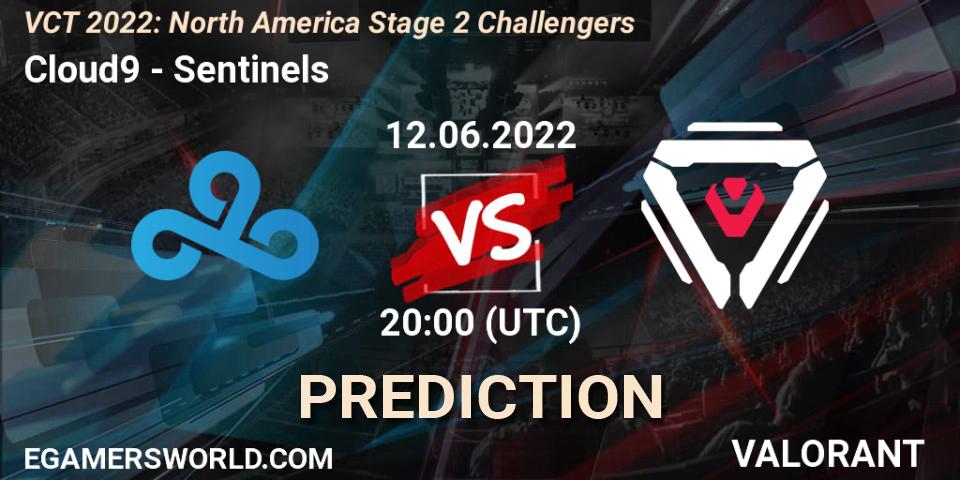 Cloud9 vs Sentinels: Betting TIp, Match Prediction. 12.06.22. VALORANT, VCT 2022: North America Stage 2 Challengers