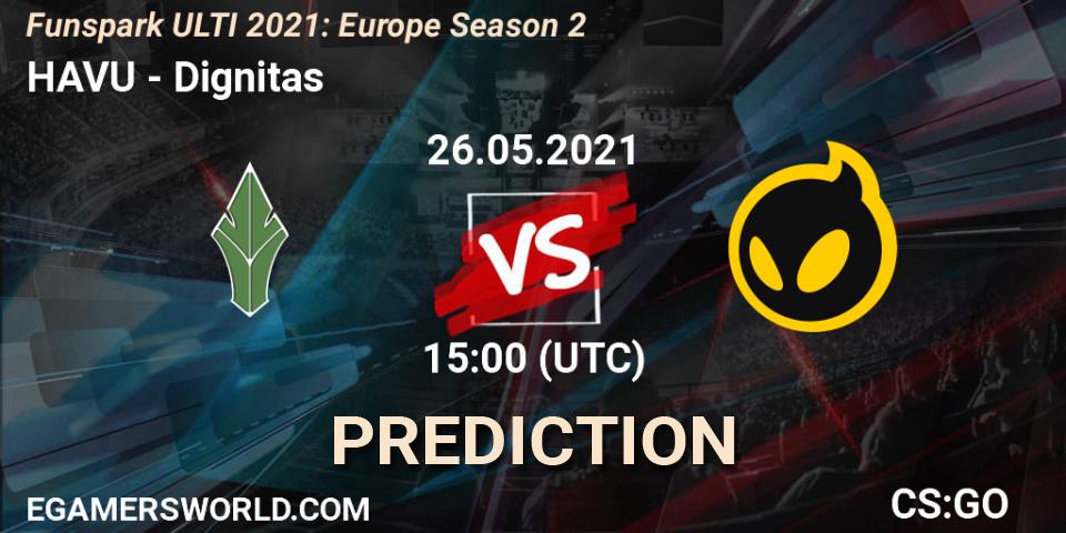 HAVU vs Dignitas: Betting TIp, Match Prediction. 26.05.2021 at 17:10. Counter-Strike (CS2), Funspark ULTI 2021: Europe Season 2