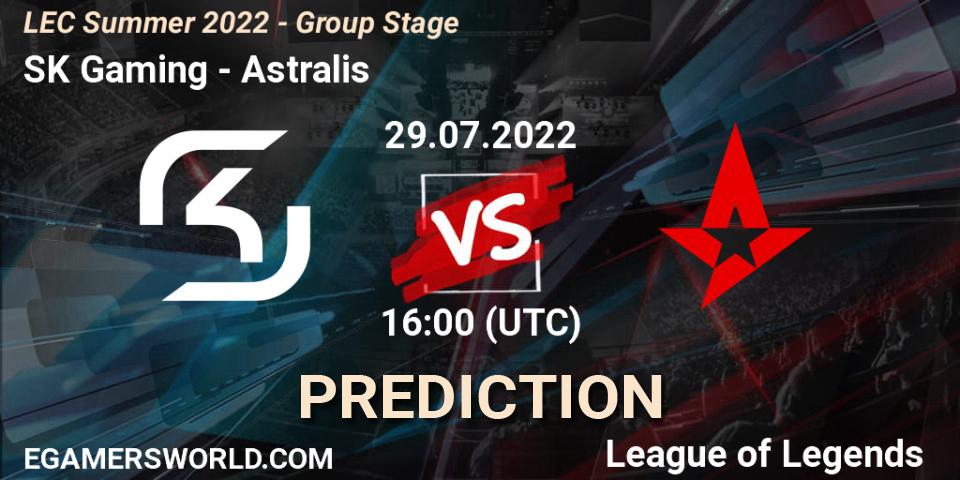 SK Gaming vs Astralis: Betting TIp, Match Prediction. 29.07.2022 at 16:00. LoL, LEC Summer 2022 - Group Stage