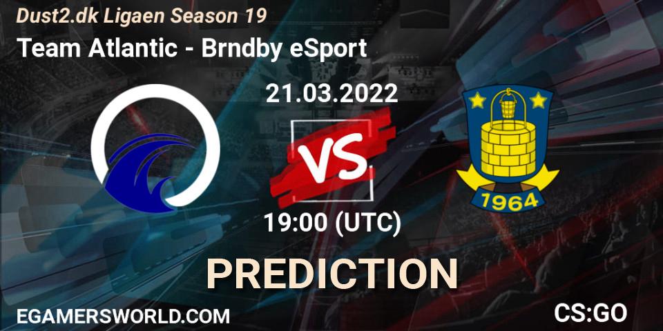 Team Atlantic vs Brøndby eSport: Betting TIp, Match Prediction. 21.03.2022 at 19:00. Counter-Strike (CS2), Dust2.dk Ligaen Season 19