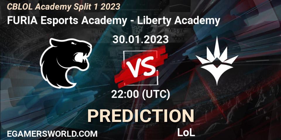 FURIA Esports Academy vs Liberty Academy: Betting TIp, Match Prediction. 30.01.23. LoL, CBLOL Academy Split 1 2023