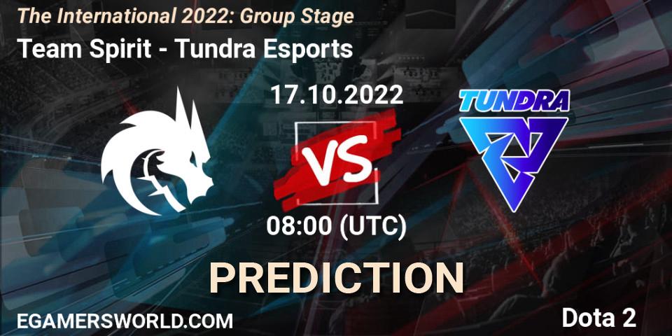 Team Spirit vs Tundra Esports: Betting TIp, Match Prediction. 17.10.22. Dota 2, The International 2022: Group Stage