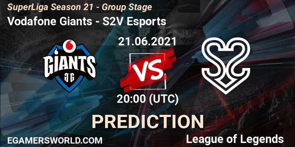 Vodafone Giants vs S2V Esports: Betting TIp, Match Prediction. 21.06.21. LoL, SuperLiga Season 21 - Group Stage 