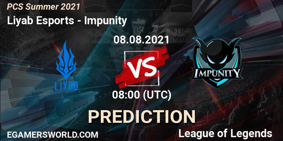 Liyab Esports vs Impunity: Betting TIp, Match Prediction. 08.08.21. LoL, PCS Summer 2021