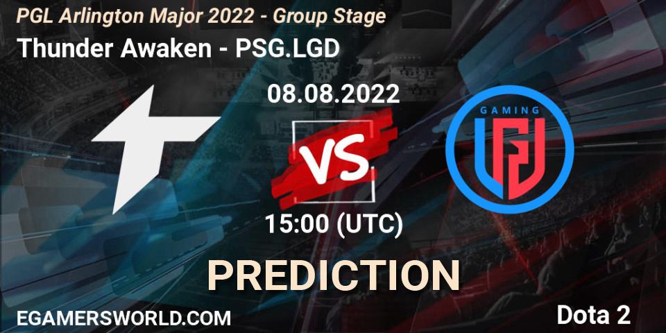 Thunder Awaken vs PSG.LGD: Betting TIp, Match Prediction. 08.08.2022 at 15:05. Dota 2, PGL Arlington Major 2022 - Group Stage