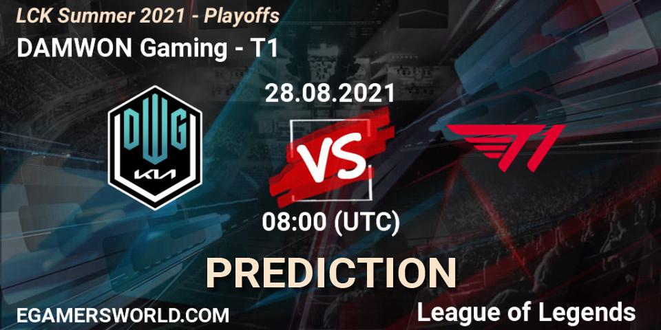 DAMWON Gaming vs T1: Betting TIp, Match Prediction. 28.08.2021 at 08:30. LoL, LCK Summer 2021 - Playoffs