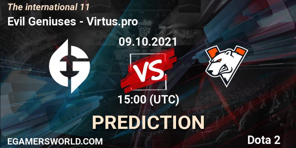 Evil Geniuses vs Virtus.pro: Betting TIp, Match Prediction. 09.10.21. Dota 2, The Internationa 2021