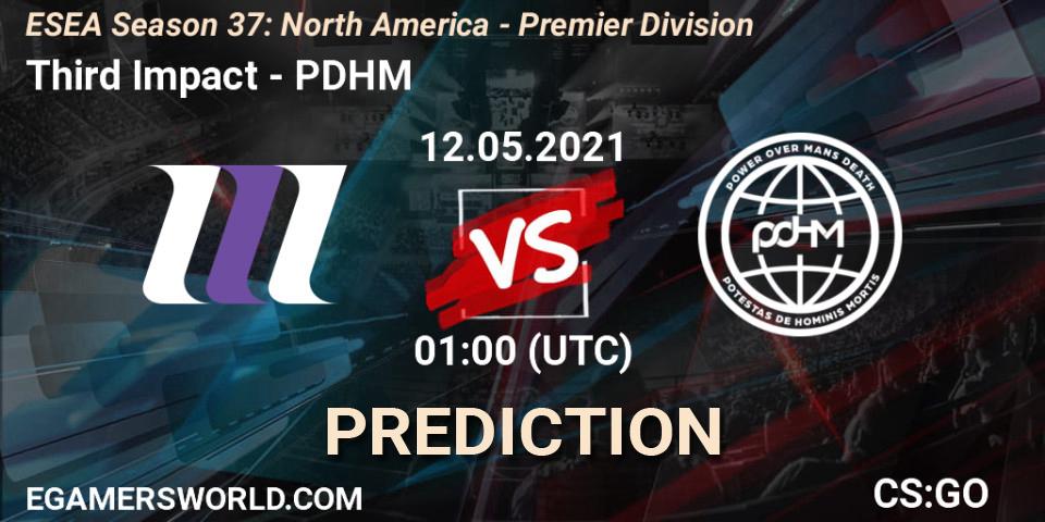 Third Impact vs PDHM: Betting TIp, Match Prediction. 12.05.21. CS2 (CS:GO), ESEA Season 37: North America - Premier Division