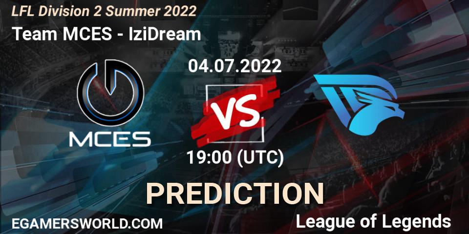 Team MCES vs IziDream: Betting TIp, Match Prediction. 04.07.22. LoL, LFL Division 2 Summer 2022