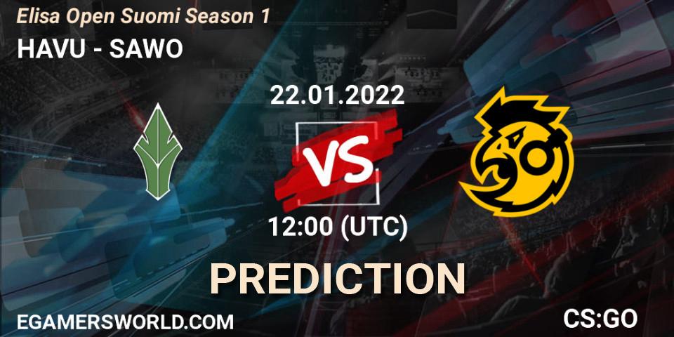 HAVU vs SAWO: Betting TIp, Match Prediction. 22.01.22. CS2 (CS:GO), Elisa Open Suomi Season 1