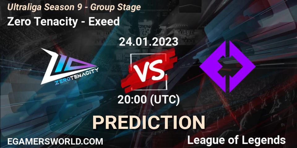 Zero Tenacity vs Exeed: Betting TIp, Match Prediction. 24.01.2023 at 20:30. LoL, Ultraliga Season 9 - Group Stage