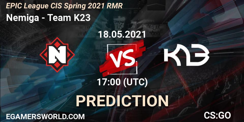 Nemiga vs Team K23: Betting TIp, Match Prediction. 18.05.21. CS2 (CS:GO), EPIC League CIS Spring 2021 RMR