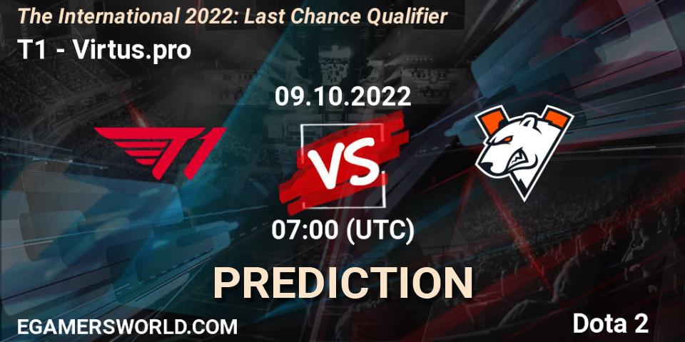 T1 vs Virtus.pro: Betting TIp, Match Prediction. 09.10.22. Dota 2, The International 2022: Last Chance Qualifier