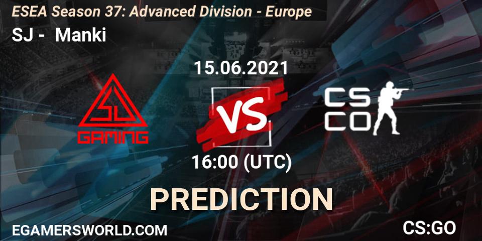 SJ vs Manki: Betting TIp, Match Prediction. 15.06.2021 at 16:00. Counter-Strike (CS2), ESEA Season 37: Advanced Division - Europe