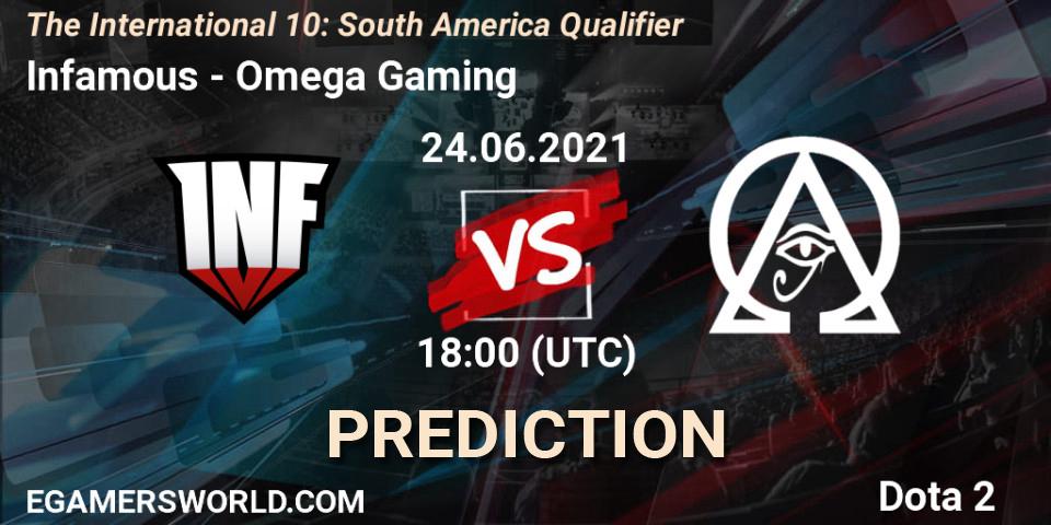 Infamous vs Omega Gaming: Betting TIp, Match Prediction. 24.06.21. Dota 2, The International 10: South America Qualifier