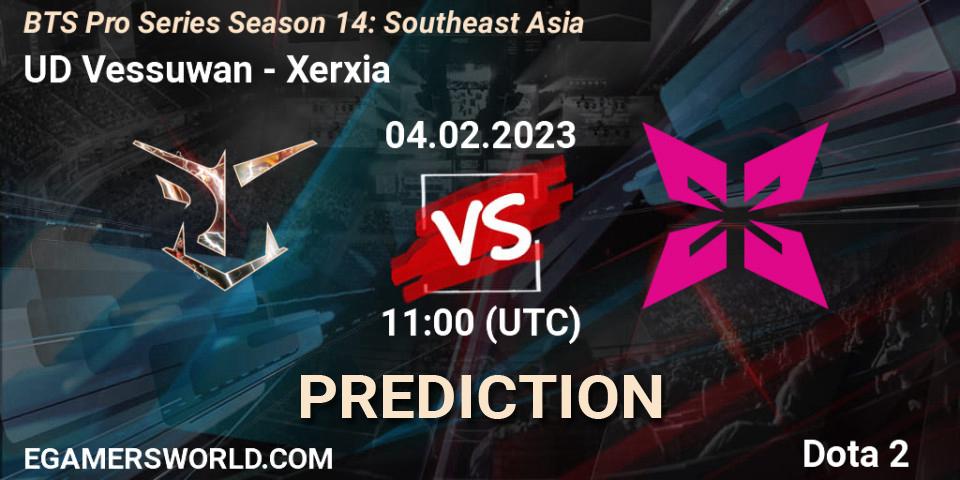 UD Vessuwan vs Xerxia: Betting TIp, Match Prediction. 04.02.23. Dota 2, BTS Pro Series Season 14: Southeast Asia