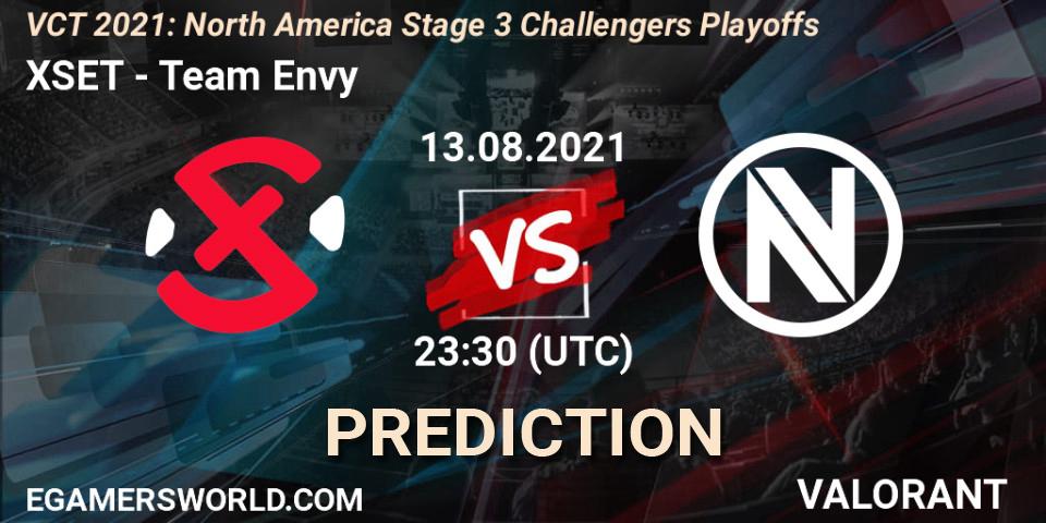 XSET vs Team Envy: Betting TIp, Match Prediction. 13.08.2021 at 23:30. VALORANT, VCT 2021: North America Stage 3 Challengers Playoffs