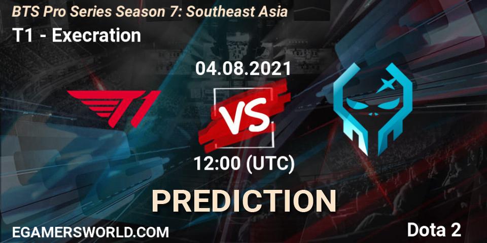 T1 vs Execration: Betting TIp, Match Prediction. 04.08.2021 at 13:59. Dota 2, BTS Pro Series Season 7: Southeast Asia