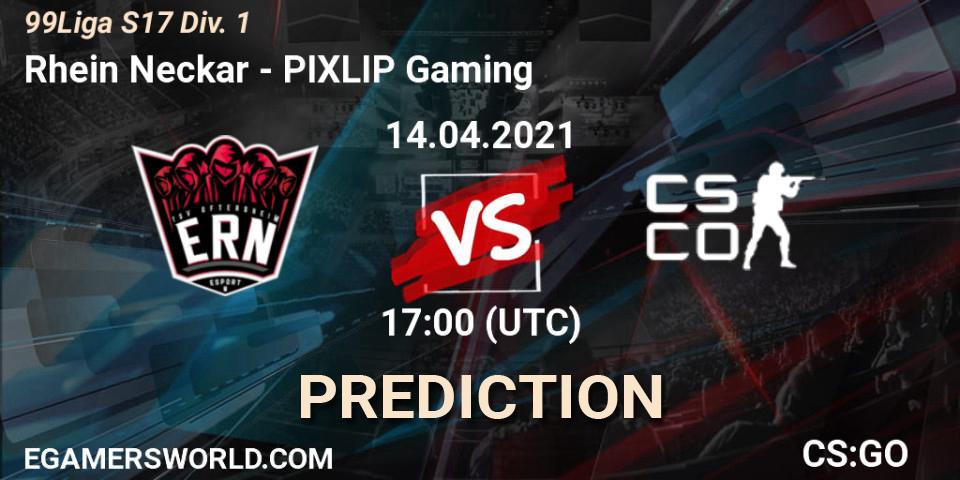 Rhein Neckar vs PIXLIP Gaming: Betting TIp, Match Prediction. 26.05.2021 at 17:00. Counter-Strike (CS2), 99Liga S17 Div. 1
