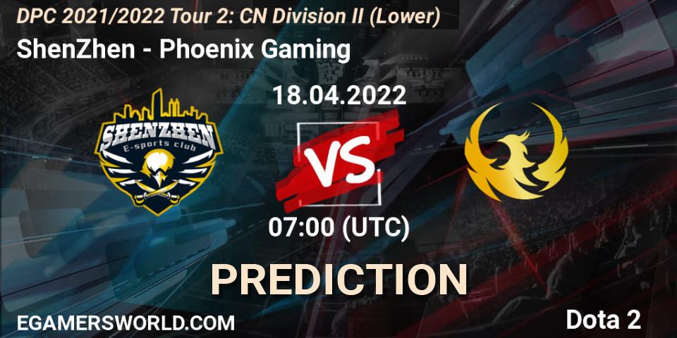 ShenZhen vs Phoenix Gaming: Betting TIp, Match Prediction. 18.04.22. Dota 2, DPC 2021/2022 Tour 2: CN Division II (Lower)